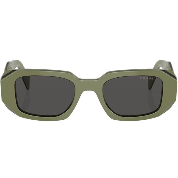 NEW IN BOX Prada Rectangle Green Acetate Sunglasses - Picture 2 of 6